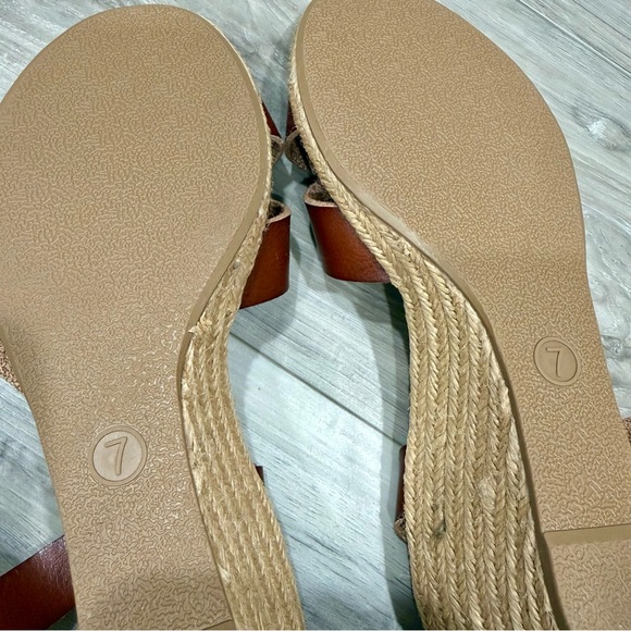 Tan and Brown Women's Sandals wedges - Picture 8 of 9